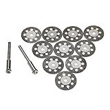 10枚入り ミニダイヤモンド切削 ディスクセット ダイヤモンド ソー ブレード ジェイドジェムストーンディスク適用 切削工具 20ミリメートルソーブレード 3mm心棒付き