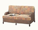 今枝商店 【北海道・沖縄・島、配達不可】【代引不可】 籐家具 ラタン家具 2人掛けソファ ２Ｐラブチェア Y112B Y-112B