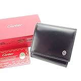 カルティエ Cartier コインケース 小銭入れ パシャ ブラック×シルバー レザー 人気 ...