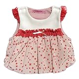 Lala Dress ララドレス ドレスベスト S 60-70cm クレア オレンジピンク 星×シフォン lldfw1602-01