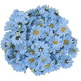 AWHAO　造花　雛菊デージー 花部分のみ 花びら 花ヘッド 結婚式 約100個セット 9色