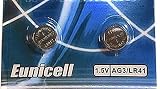 Eunicell アルカリボタン電池 LR41 2個 1.5V 水銀フリー 未使用 0% ブリスターパッケージ 切り分け カメラ・ミニゲーム・体温計等に
