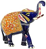 ラジャスターンHandicraft従来Cast Iron Elephant Statue 5インチMeenakariアートWorkホームデコレーション美しい装飾ギフトアイテム特別販売新しいクリエイティ
