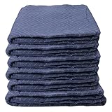移動ブランケット（6パック）72 " x 80 " – Econoセーバー（21 lbs / 6毛布、ブルー/ブルー)