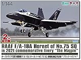 プラッツ 1/144 オーストラリア空軍 戦闘機 F/A-18A ホーネット ブラック･マグパイ オーストラリア空軍100周年記念塗装機 (2機セット) プラモデル PF-57