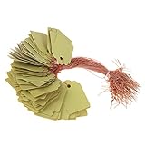 Demiawaking 園芸 吊ラベル 園芸用タグ 植物ラベル フラワーラベル ガーデニングラベル 100枚入 (イエロー)