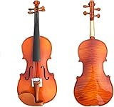 バイオリン バイオリンセット アコースティックバイオリン 大人用バイオリン 初心者向けバイオリン 1/2 1/4 1/8 3/4 4/4ヴァイオリンのために初心者 文字列 スターターバイオリン 誕生日 クリスマス 新年 ギフト 贈り物(1/4)