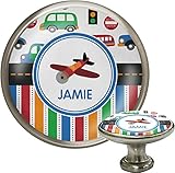 Transportation & Stripesキャビネットノブ(シルバー) ( Personalized )