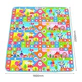 RXIN 200X180cm フライングチェスゲームボード ベビークローリングプレイマット 子供用パズルパッド 子供用ソフトフロアゲームカーペット おもちゃフォーム開発マット