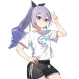 RUIBOCOS 崩壊：スターレイル 銀狼 印象Tシャツ 半ズボン コスプレ衣装 男女兼用 春夏服 (Tシャツ-ホワイト,L)