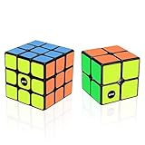 WTOR 2個セット スピードキューブ 立体パズル 最新ver2.0世界基準配色 ポップ防止 回転スムーズ 競技専用 6面完成攻略書付属(3X3X3と2X2セット) (2セット)
