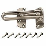 Heavy Duty 4" Swinging Bar Slide Bolt Entry Security Door Guard,satin Nickel Finish [並行輸入品]