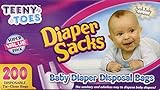 Teeny Toes Baby Disposable Diaper Sacks, 200 Count by Teeny Toes