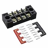 600ボルト15a 4 pダブル行線バリア・ターミナルブロック55 × 21 × 17ミリメートルで2コネクタストリップ