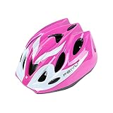 RIHE 軽量 自転車 ヘルメット 子供用 キッズ スケート ボード 安全 かっこいい サイクリング ジュニア アジャスター付き (ピンク)