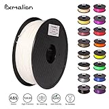 Pxmalion ABS 3Dプリンター用フィラメント素材 マテリアルABS樹脂材料 1.75mm径 正味量1KG(2.2LB) 精確度+/- 0.03mm だいぶの3Dプリンターと3Dプリントペンが適用 (白/ホワイト)