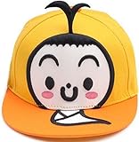 MISS LIN 親子キャッ ベビー 赤ちゃん 帽子 キャップ 漫画 野球帽 日差し UV 50cm 1歳 2歳 ワッペン ロゴ ユニセックス 男の子 女の子 (S, イエロー)