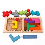 [ドリーマー]　木製　テトリス　立体パズル　タングラム　積み木　木のおもちゃ　ジグソーパズル　知育玩具　カラフル　赤ちゃん　子供用　知恵の板