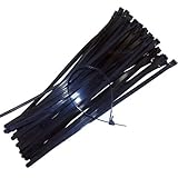 Wennow 50個/パックReleasableケーブルタイ8インチ50lbs、 – ブラック