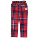 ベビードール チェックロングパンツ 子供服 100cm レッド