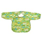 green sprouts Easy-wear Long Sleeve Bib, Green Garden, 12-24 Months by green sprouts