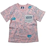 《初夏盛夏対応》 BateauBleue(バトーブルー) 天竺総柄Pt半袖Tシャツ 130cm /Pk NO.AH-1651316