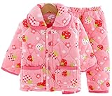 [スゴフィ]SGFY 子供 パジャマ フランネル もこもこ あったか 子供服 女の子 男の子 前開き ガールズ ボーイズ キッズ 厚手 2点セット 上下セット 寝間着 ナイトウェア 寝巻き 部屋着 秋