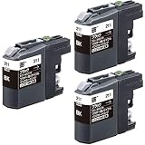 エコリカ LC211BK リサイクルインクカートリッジ ブラック ECI-BR211B 3個セット