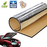 車用断熱マット 遮音防音材料 100×100CM　断熱マット　ドア断熱　アルミ箔　フォーム　シルバー　熱反射　吸音　エンジン用　遮音材料　断熱　防音材料　厚さ10MM