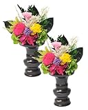 枯れない仏花　プリザーブドフラワー　お仏壇向け飾り花　E9102-74 (一対（二個セット）)