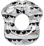 【180日保証】ボディリング 赤ちゃん お風呂 浮き輪 モノトーン 赤ちゃん用 スイマーバンド付き (Half Moon)