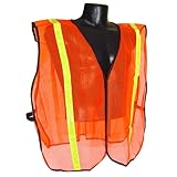 Radians SVO1-S/XL Small to Extra Large Non Rated Safety Vest with One Inch Tape, Orange Mesh by Radi