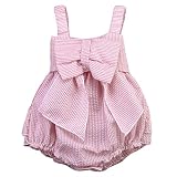 DL Myan Baby Girl 's Clothing Bowストラップボディスーツ カラー: ピンク