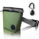 KATOZOO 犬用おやつポーチ ペットトレーニングクリッカー付き 犬用トレーニング用おやつポーチキット マグネット開閉 ハンズフリートレーニング (グリーン)