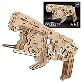 アクトンクラフト 変形輪ゴム銃プレデター 工作キット 日本製 ウッドパズル 立体パズル クラフトキット 大人 高学年 子供