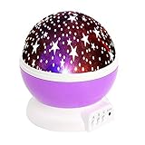 夜ライトランプlEshP Sky Romantic Baby Star Nightlightプロジェクタwith 360度回転4 LED電球9ライトカラー変更for Kidsベビーベッドルームクリスマ