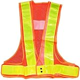 安全ベスト・再起反射シート/10枚セット（橙黄・反射7cm巾/フリーサイズ）
