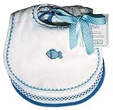 Raindrops Pastel Teething Bib Set, White/Blue by Raindrops [並行輸入品]