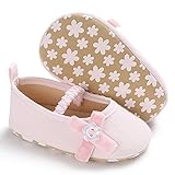ベビーシューズ 新生児 女の子 春秋 滑り止め ソフト底 弾性バンド付き プリンセスシューズ フォーマルシューズ (11cm/0~6ヶ月, ピンク)