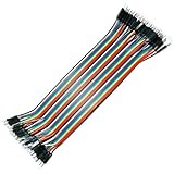 HOBBYPOWER 40本 20cm 2.54mmオスーオス ジャンパワイヤDupont Ribbon ケーブル For Arduino