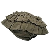 ブルマスカート トリプルガーゼ コットン(オリーブ) KnockKnock(ノックノック)