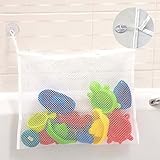 hotbestオモチャ収納袋　お風呂ハンモク　多用途　子供玩具　片付けネット 吸盤式　メッシュバッグ　学習収納　子供部屋収納