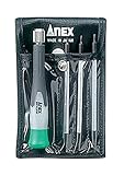 アネックス(ANEX) スーパーフィット 精密両頭差替ボールポイントドライバー ビット3本組セット ケース付 No.3601