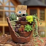 ONE-WORLD-ONE　カクタス 多肉 植物 鉢 室内　プランター　おしゃれ　観葉植物　古風　城　懐かしい　誕生日　プレゼント　飾り