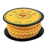 XDiscount ケーブル・マーカー　ケーブル・マーカー・ロール　 Gプリント　　イエロー　フレキシブル　2mの長さ　PVC