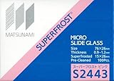 スーパーフロストスライドグラス S2443 ピンク 100枚 MATSUNAMI（松浪硝子）