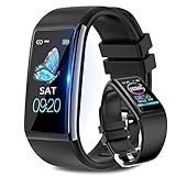 スマートウォッチ 歩数計 心拍計 血圧計 【改良進化版・1.14インチ画面】スマートブレスレット 活動量計 IP68防水 睡眠検測スポーツウォッチ 長い待機時間 ストップウォッチ 着信通知・拒否 iPhone/Android対応 多機能健康サポート機器 日本語説明書