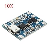 ILS - 10 pieces Micro USB TP4056 Charge And Discharge Protection Module Over Current Over Voltage Pr
