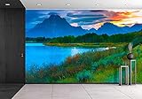 wall26 自己接着壁紙 大きな壁面絵画シリーズ 66"x96" WMR-WP-X-D626-66x24x4