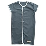 angeroluxアンジェロラックス寝相の悪い子にも安心 2ウェイ袖付きフリーススリーパー【日本製】80-100cm ブルーグレー